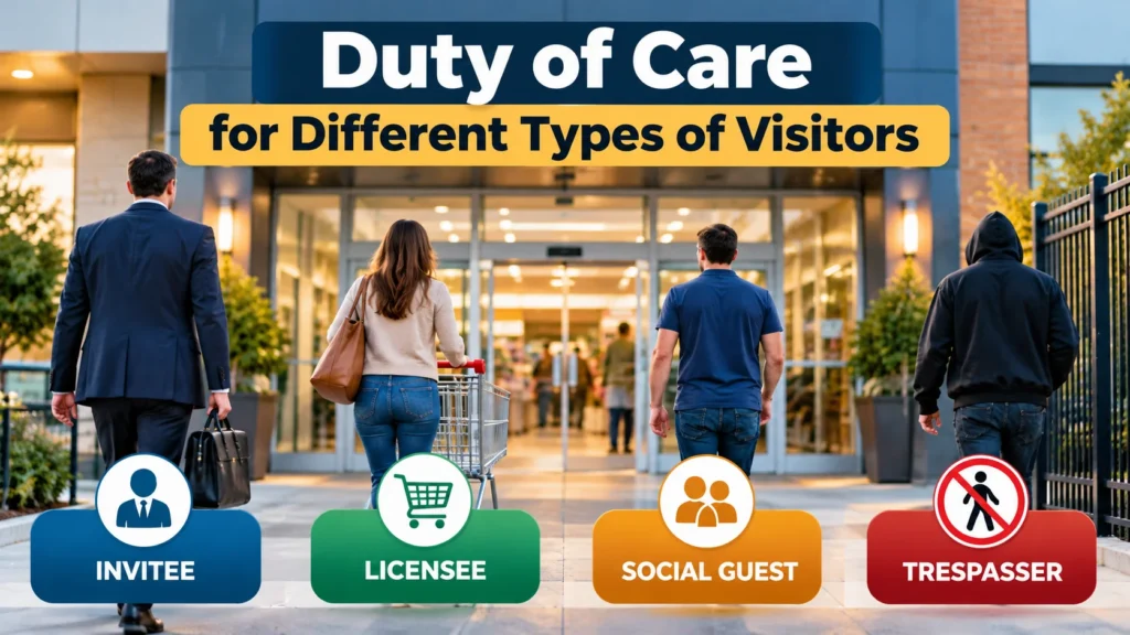 Duty of Care for Different Types of Visitors
